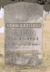 Capt. Adam Boyd Kalloch - gravestone