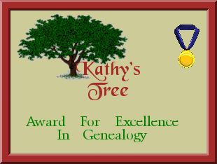 Award For Excellence In Genealogy - Kathy's Tree