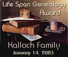 Life Span Genealogy Award