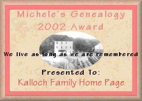 Michele's Genealogy Award - Link not available